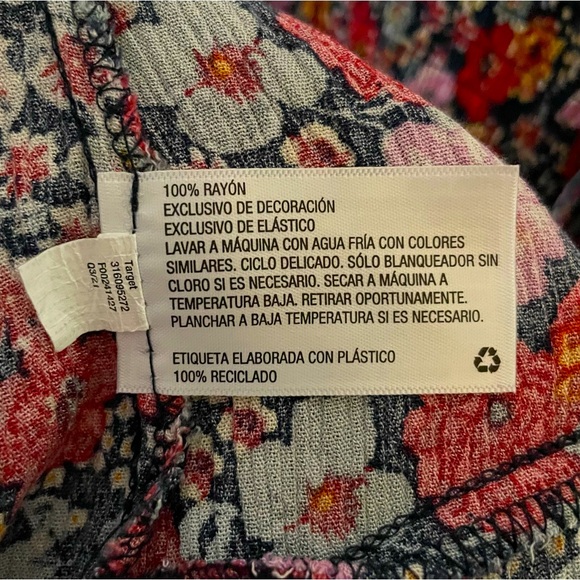 Knox Rose Multi-Colored Floral High-Low Maxi Dress Button Front Ruffe Size 2X - Picture 9 of 16